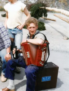 Maibaum aufstellen Ende der 80er